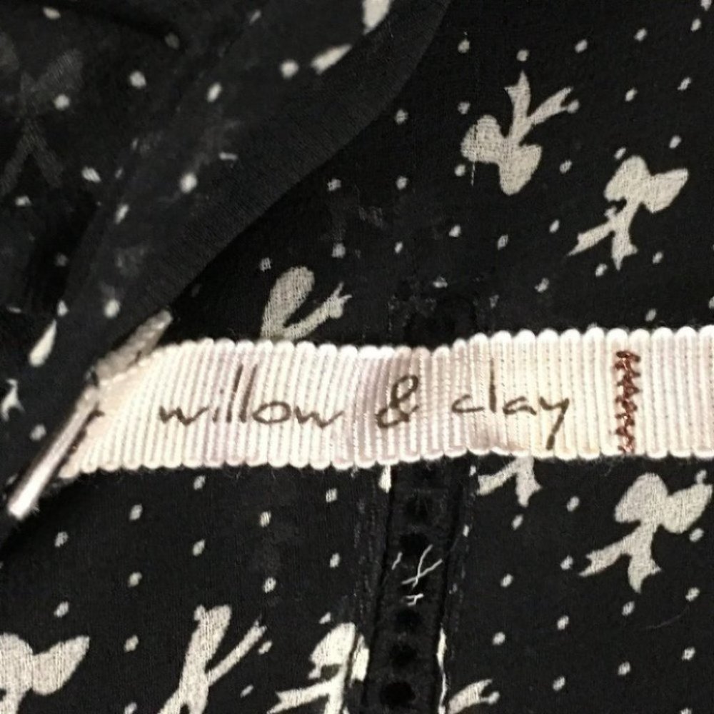 Anthro Willow & Clay Bow Print Pleated Dress - Picture 5 of 10